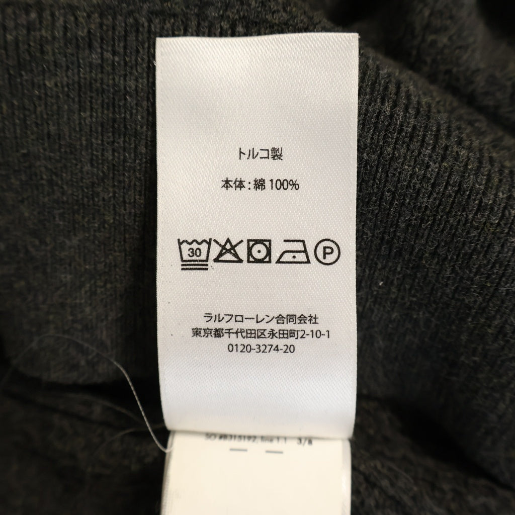 POLO RALPH LAUREN(ポロラルフローレン) SLIM FIT 胸ロゴ刺繍 長袖ポロシャツ カットソー コットン グレー