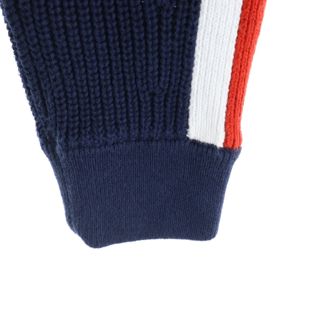 MICHAEL KORS(マイケルコース) Half-Zip Knit フロントロゴ ハーフジップニット セーター ネイビー/レッド 0R560EYF84