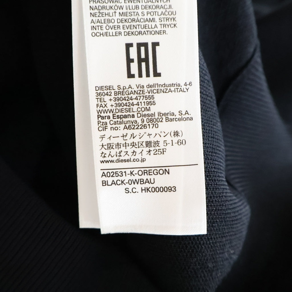 DIESEL(ディーゼル) K-OREGON KNITWEAR ニットボンバージャケット ブルゾン ジップアップ ブラック A02531