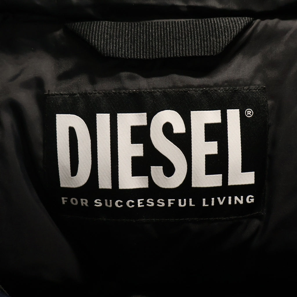 DIESEL(ディーゼル) W-SELLERS レイヤードデザイン ダウンベスト フード メタリックブルー A01817-W-SELLERS-0ICAL