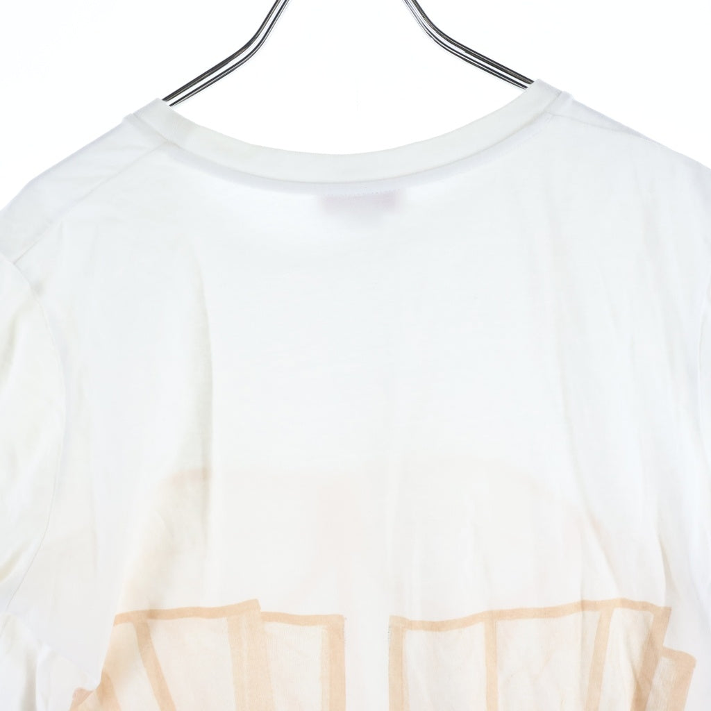 Alexander McQueen(アレキサンダーマックイーン) コルセットプリント クルーネック 半袖Tシャツ カットソー ホワイト レディース