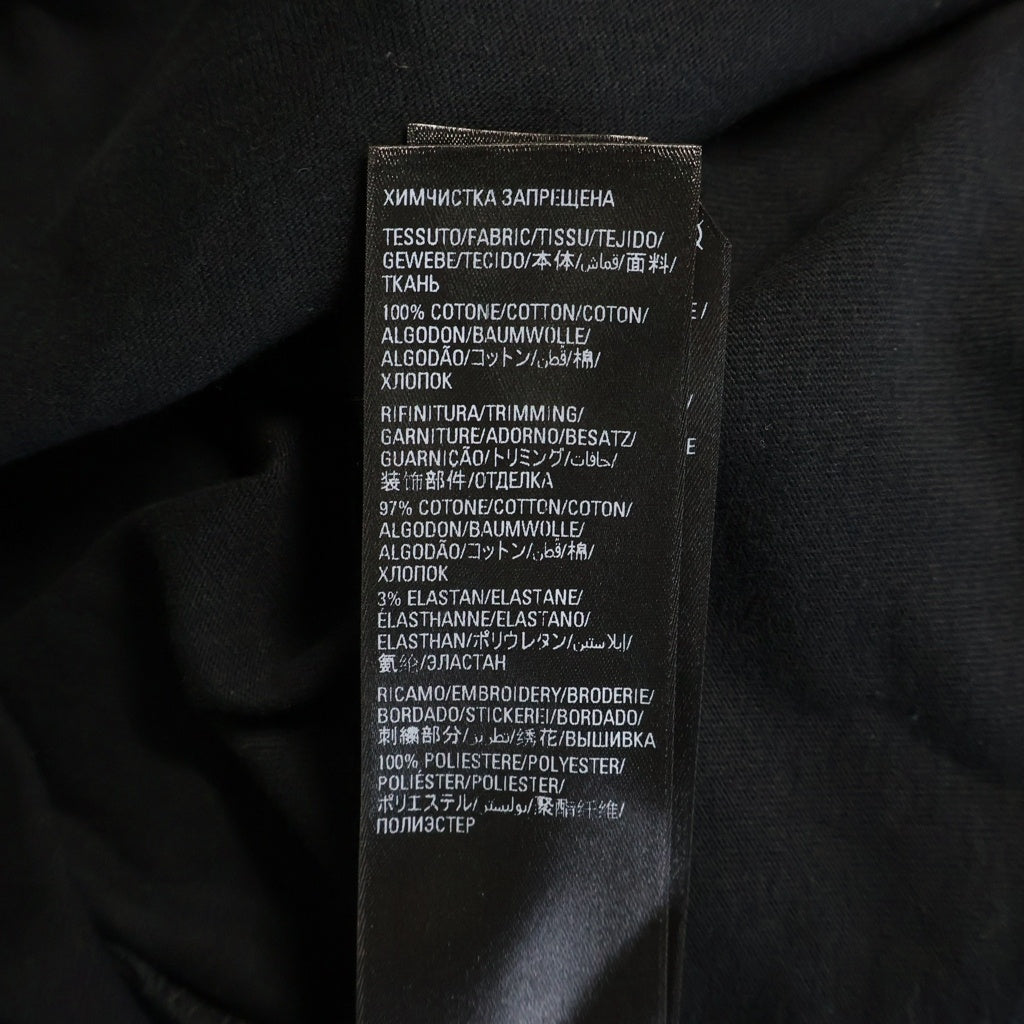 BALENCIAGA(バレンシアガ) 23SS ×adidas アディダス トレフォイル ロゴ刺繍 クルーネック 半袖Tシャツ カットソー ブラック 723976