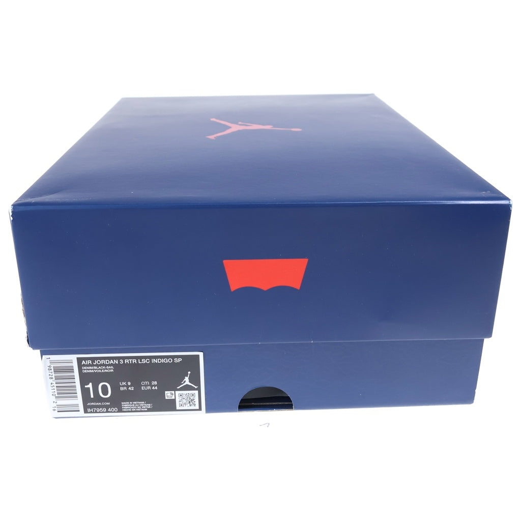 NIKE(ナイキ) ×Levi's AIR JORDAN 3 RETRO SP IH7959-400 リーバイス エアジョーダン3 レトロ ハイカットスニーカー インディゴ US10/28cm