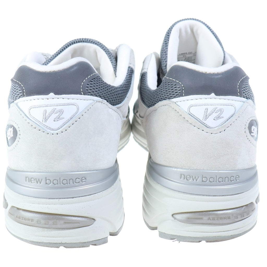 New Balance(ニューバランス) U991LG2 991V2 スウェード メッシュ ローカットスニーカー ベージュ/グレー US8.5/26.5cm