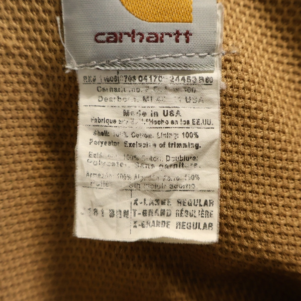 CARHARTT(カーハート) WASHED DUCK INSULATED ACTIVE JACKET ウォッシュド ダック インサレーテッド アクティブ ジャケット ブラウン