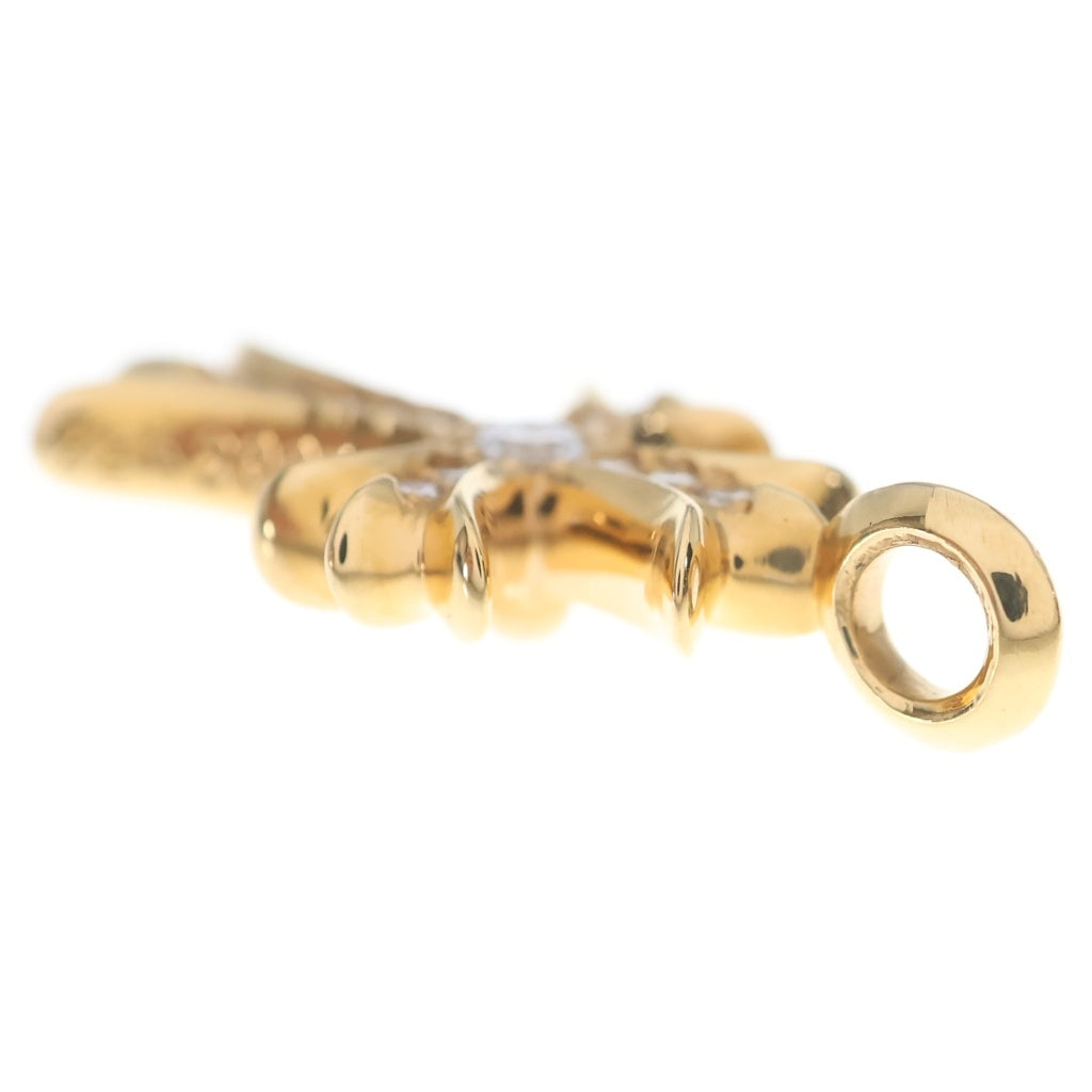 CHROME HEARTS(クロムハーツ) 22K TNY CRSF P/DIA タイニーファットクロス PAVEダイヤ ペンダントトップ ゴールド BCA033