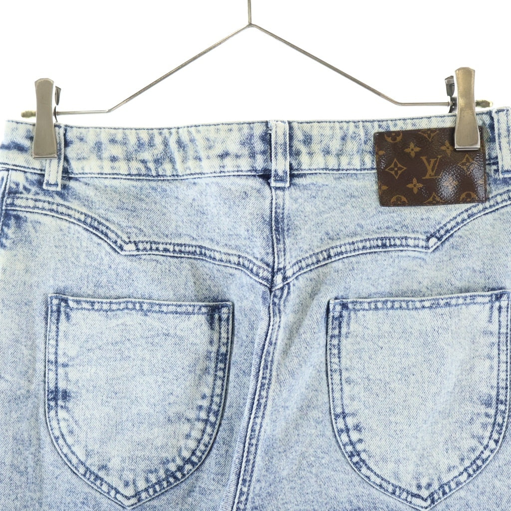 LOUIS VUITTON(ルイヴィトン) モノグラムパッチ ラウンドポケット ストレートデニムパンツ インディゴ FFPA75HSI レディース