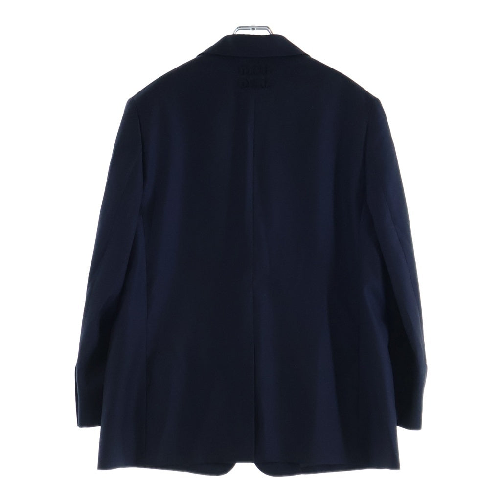 miumiu(ミュウミュウ) 2023 4 Pockets Jacket シングルブレスト 2Bテーラードジャケット バージンウール バックロゴ ネイビー MH1862 レディース