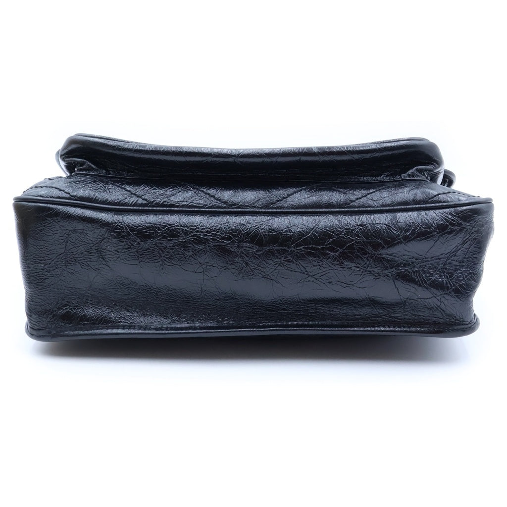 YVES SAINT LAURENT(イヴサンローラン) ニキ ミディアム ショルダーバッグ ハンドバッグ ブラック レザー 633158 レディース