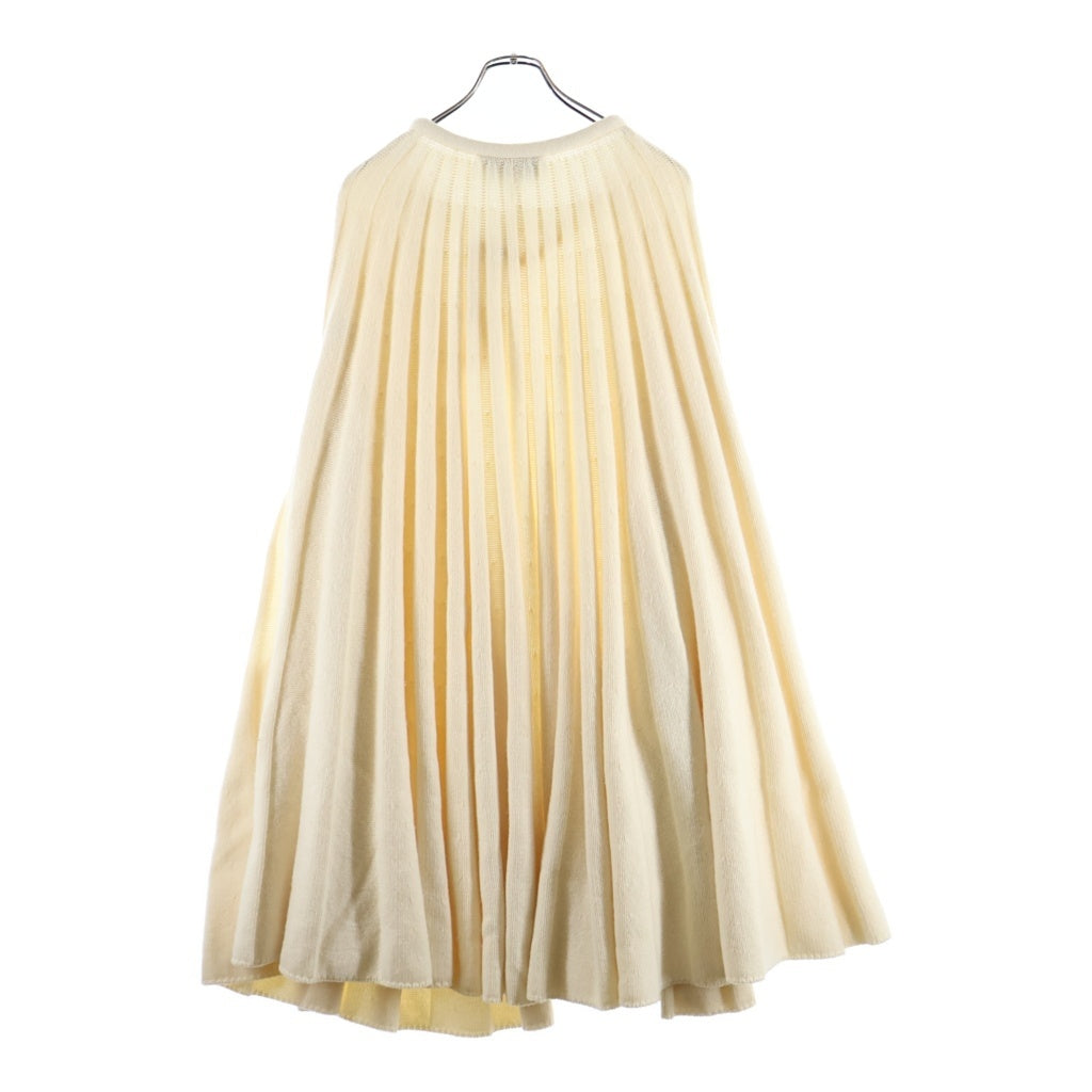 LOEWE(ロエベ) Knitted Pleated Cape ニット プリーツ ケープ カーディガン カシミヤ アイボリー 1719023 レディース