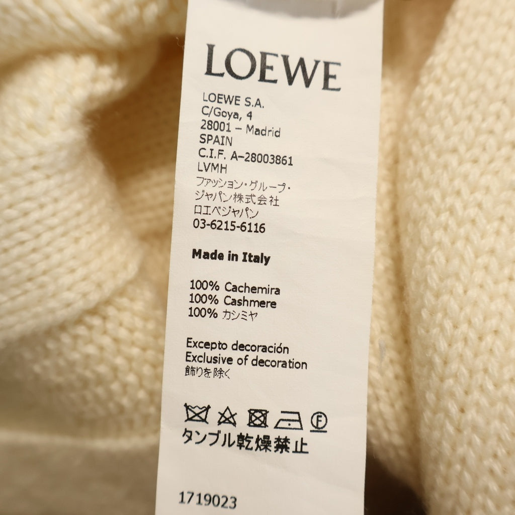 LOEWE(ロエベ) Knitted Pleated Cape ニット プリーツ ケープ カーディガン カシミヤ アイボリー 1719023 レディース