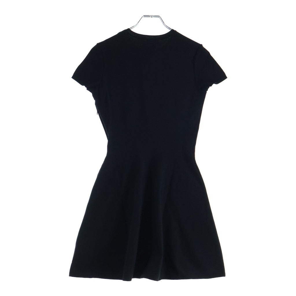 VALENTINO(ヴァレンティノ) V Logo Mini Dress ロゴプリント ミニドレス 半袖ワンピース レーヨン ポリエステル ブラック 183KD08V7GG レディース