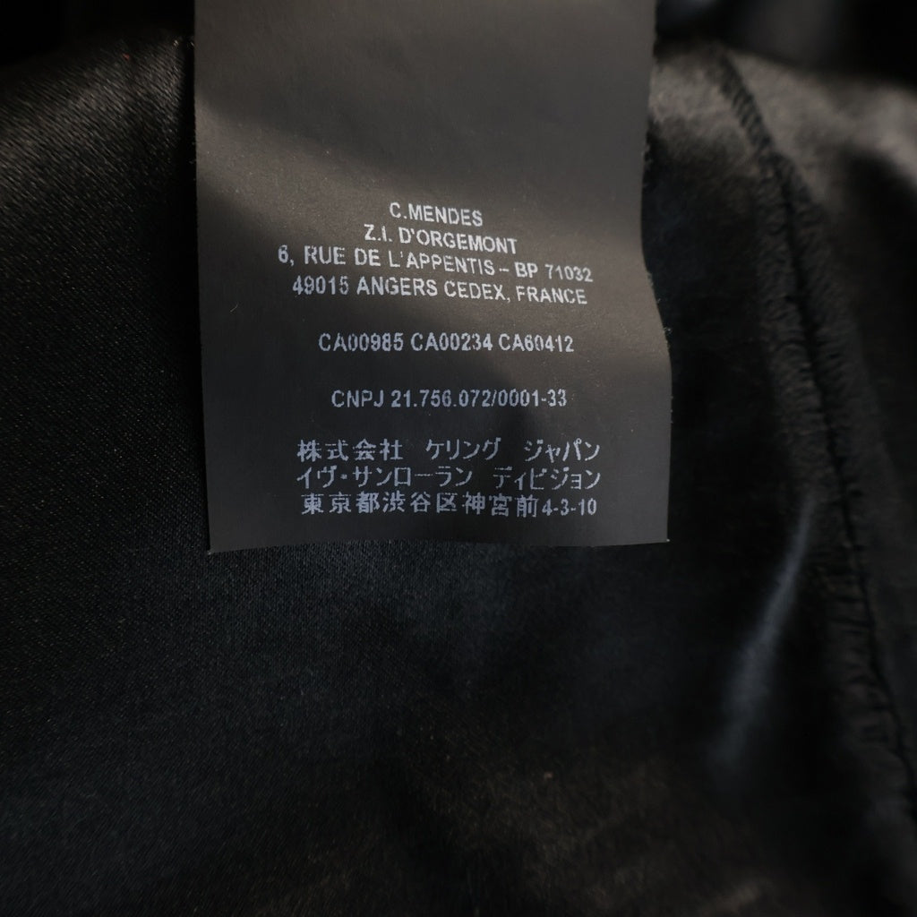 SAINT LAURENT PARIS(サンローランパリ) Cut-Out Short Dress カットアウトデザイン ショートドレス 長袖ワンピース ウール ブラック 680631 Y024K レディース