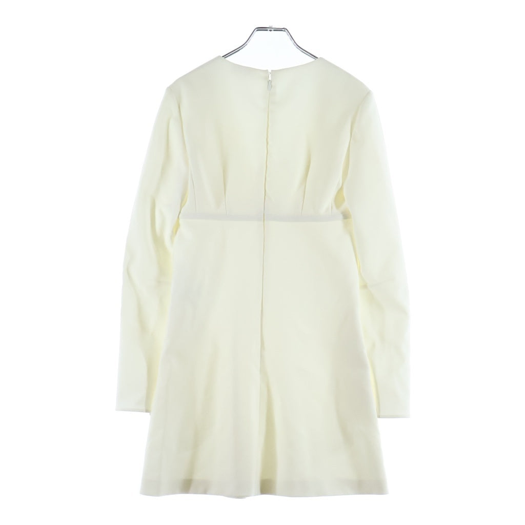 RED VALENTINO(レッド ヴァレンティノ) Short Dress ショートドレス 長袖ワンピース リボン ポリエステル ホワイト 3R3VAHQ05LB レディース