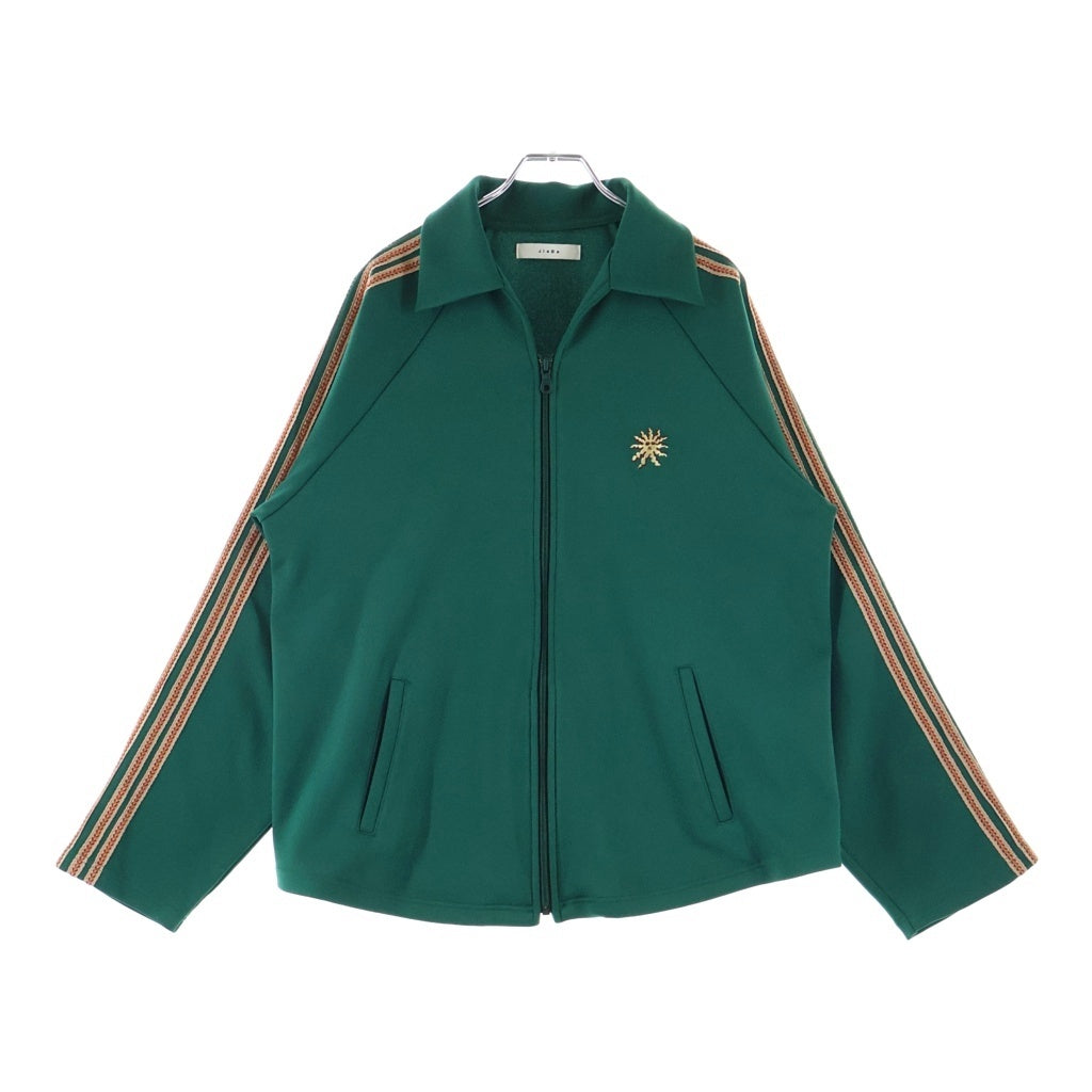 Jieda(ジエダ) 5 STRIPE JERSEY TOP 5ストライプ ジャージートップ ジップアップ トラックジャケット ジャージ グリーン jie-22w-CT06