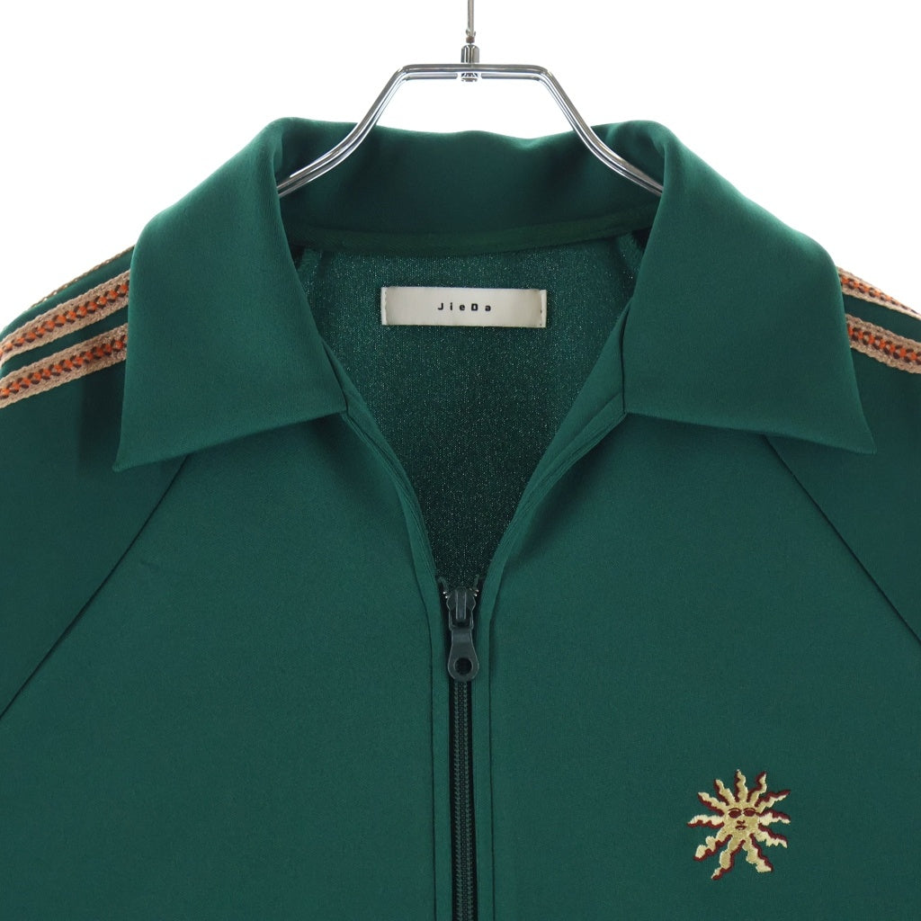 Jieda(ジエダ) 5 STRIPE JERSEY TOP 5ストライプ ジャージートップ ジップアップ トラックジャケット ジャージ グリーン jie-22w-CT06