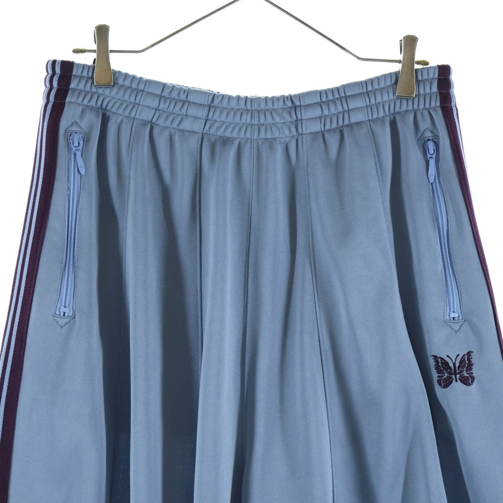 Needles(ニードルス) 25SS H.D. TRACK PANTS パピヨン刺繍 ジップアップ トラックパンツ ブルー QV1626
