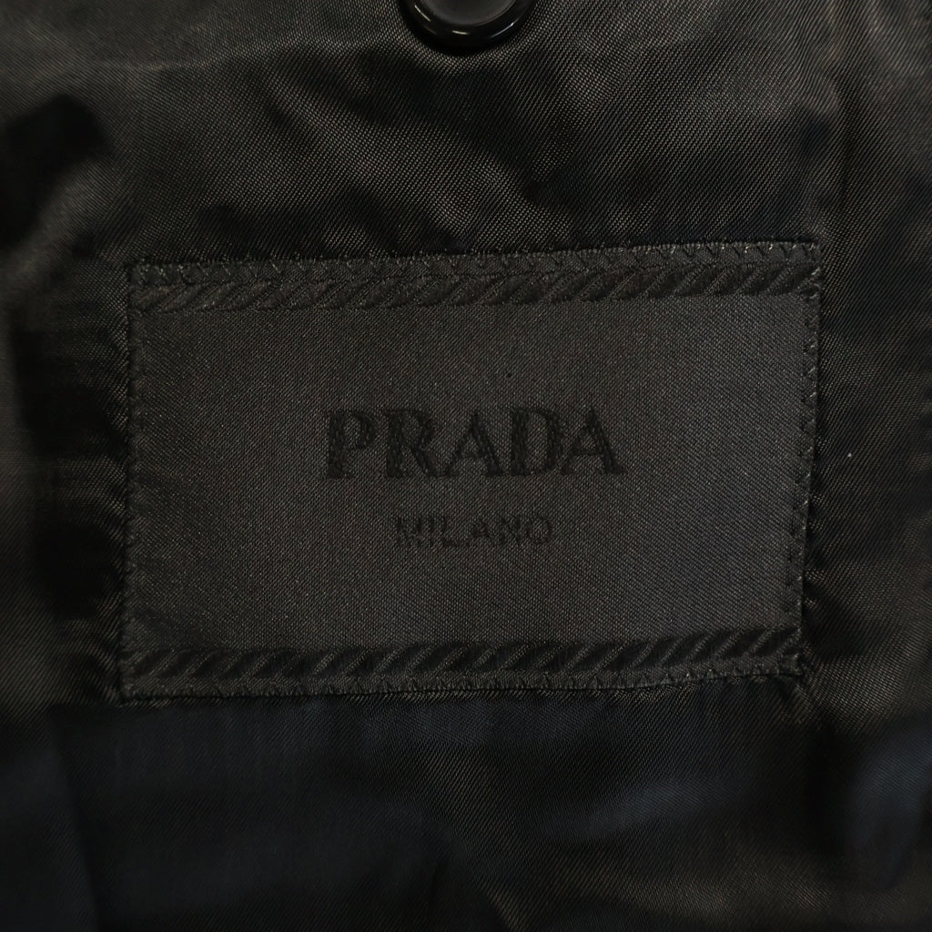 PRADA(プラダ) トライアングルロゴ パッチ シングル 2B テーラードジャケット ブラック UGI215