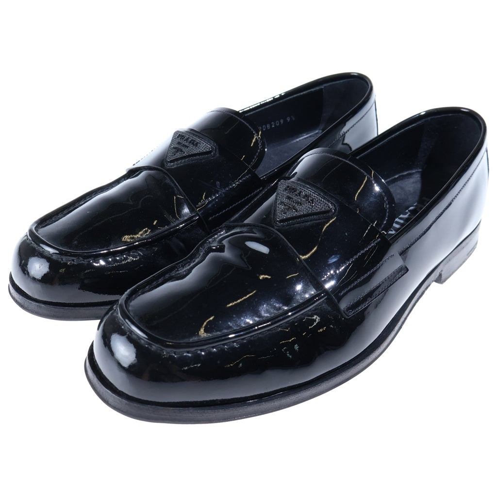 PRADA(プラダ) パテントレザー コインローファー ブラック 20B209