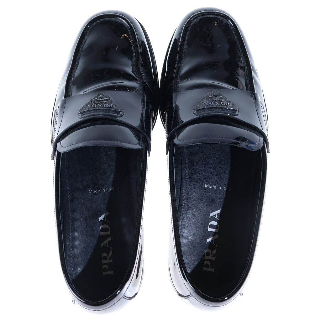 PRADA(プラダ) パテントレザー コインローファー ブラック 20B209