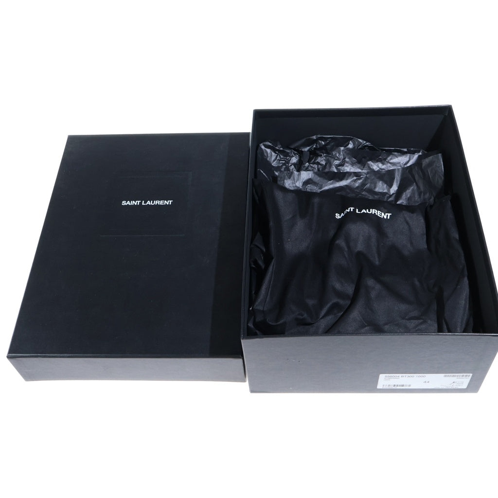 SAINT LAURENT PARIS(サンローランパリ) Nino スエード フリンジ デザートブーツ モカシンブーツ ブラック 556004