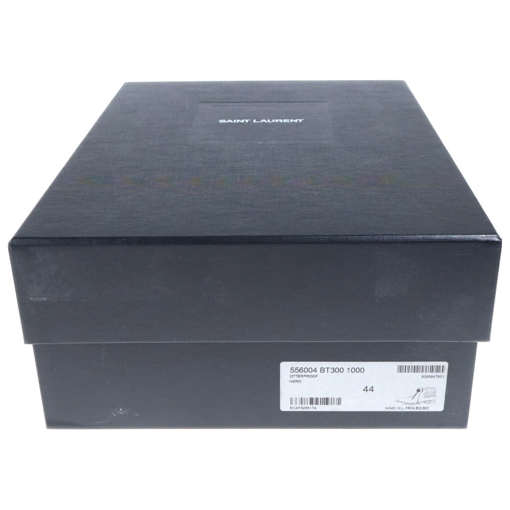 SAINT LAURENT PARIS(サンローランパリ) Nino スエード フリンジ デザートブーツ モカシンブーツ ブラック 556004