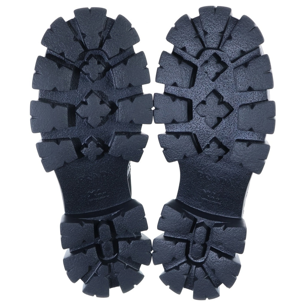PRADA(プラダ) MONOLITH RE-NYLON LACE-UP SHOES モノリス リナイロン レースアップレザーシューズ プレーントゥ ブラック 2EE342