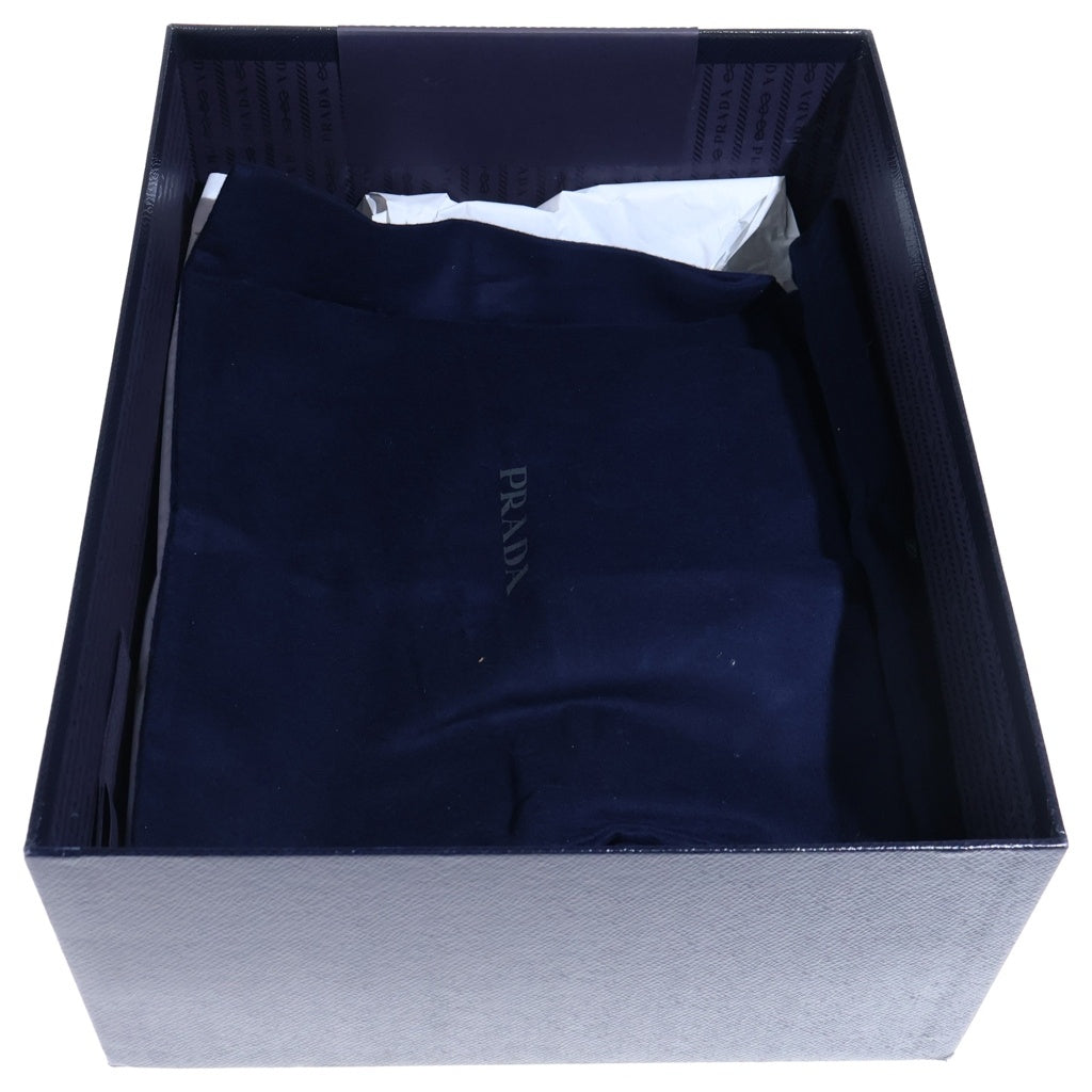 PRADA(プラダ) MONOLITH RE-NYLON LACE-UP SHOES モノリス リナイロン レースアップレザーシューズ プレーントゥ ブラック 2EE342