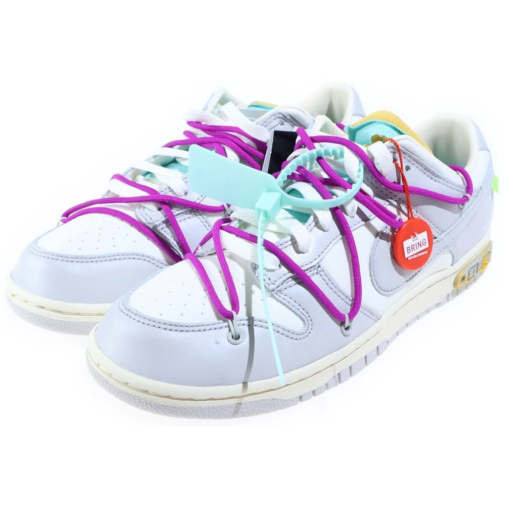 NIKE(ナイキ) ×OFF-WHITE DUNK LOW 1 OF 50 LOT.21 オフホワイト ダンク ローカットスニーカー グレー/ホワイト US10.5/28.5cm DM1602-100