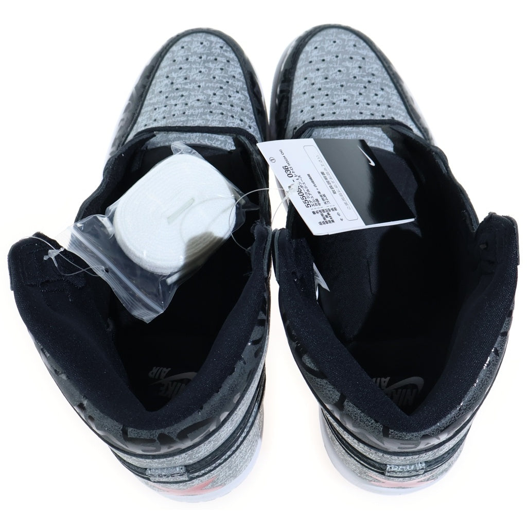 NIKE(ナイキ) AIR JORDAN1 RETRO HIGH OG REBELLIONAIRE エアジョーダン1 レトロ リベリオネア ハイカットスニーカー ブラック/グレー US10.5/28.5cm 555088-036