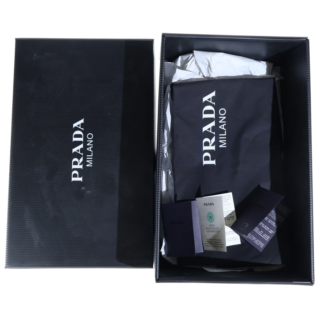 PRADA(プラダ) トライアングルロゴ レースアップ レザー ドレスアップシューズ ブラック 2EG394