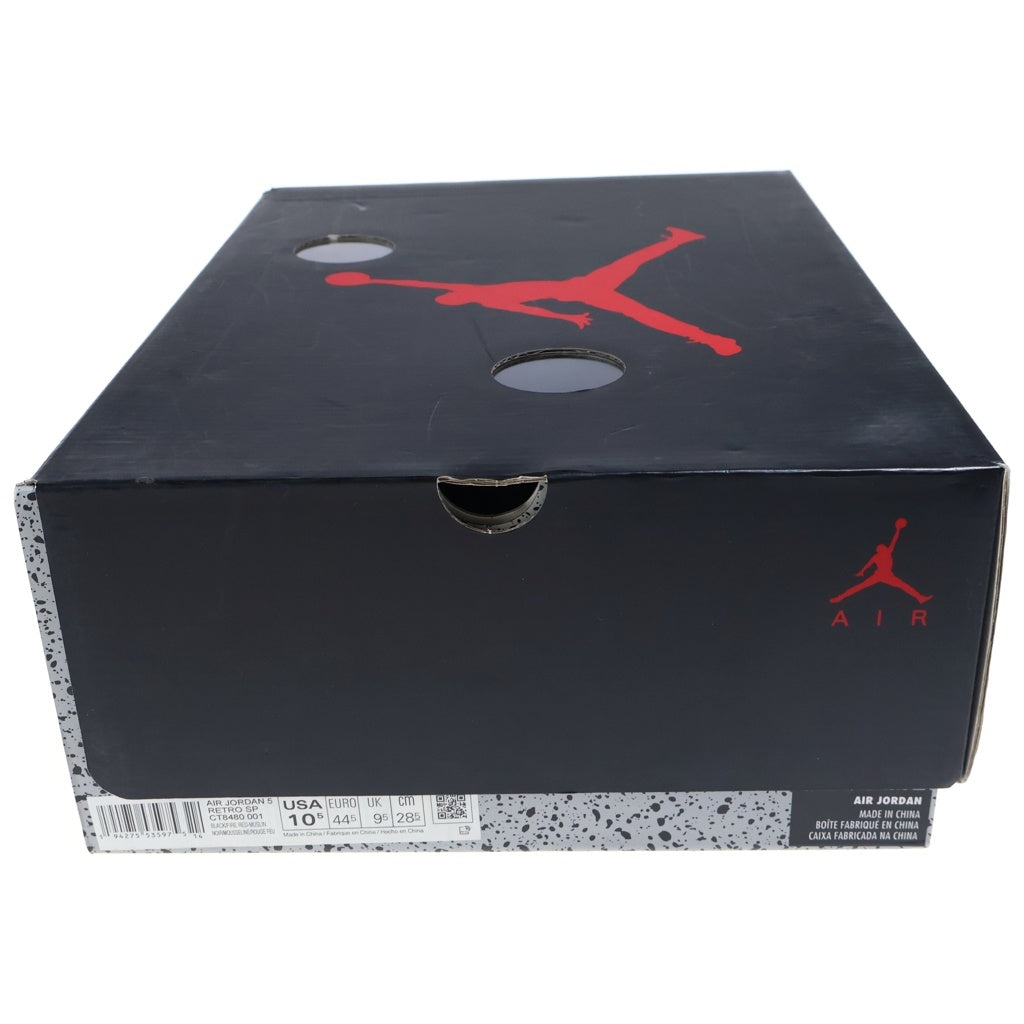 NIKE(ナイキ) ×OFF-WHITE AIR JORDAN5 オフホワイト エアジョーダン5 ハイカットスニーカー グレー US10.5/28.5cm CT8480-001