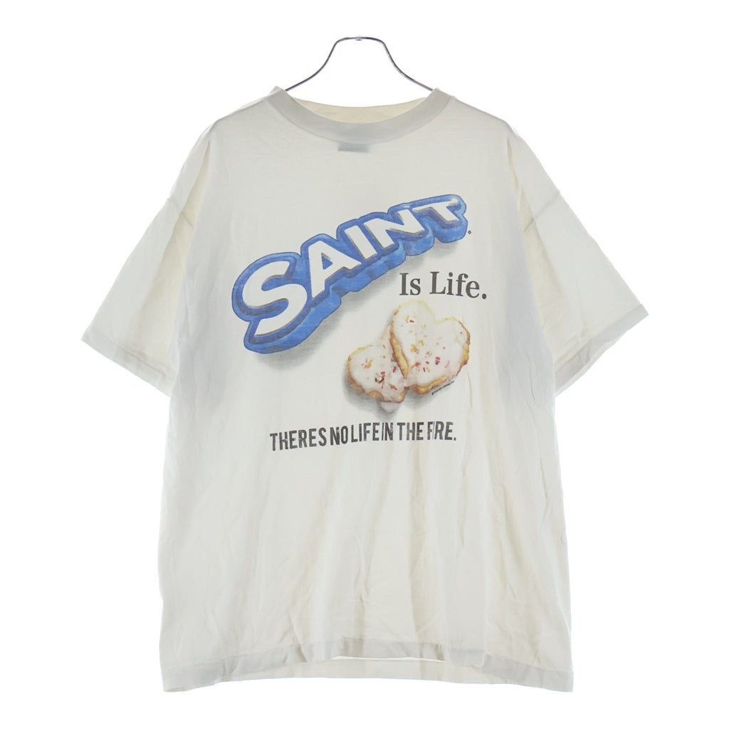 SAINT MICHAEL(セントマイケル) 22AW SA SS TEE OREO オレオ プリント クルーネック 半袖Tシャツ カットソー ホワイト SM-A22-0000-057