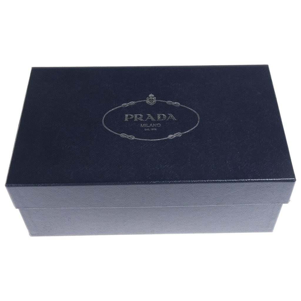 PRADA(プラダ) メタルロゴ ブラッシュドレザー コインローファー シューズ ブラック 2DC175