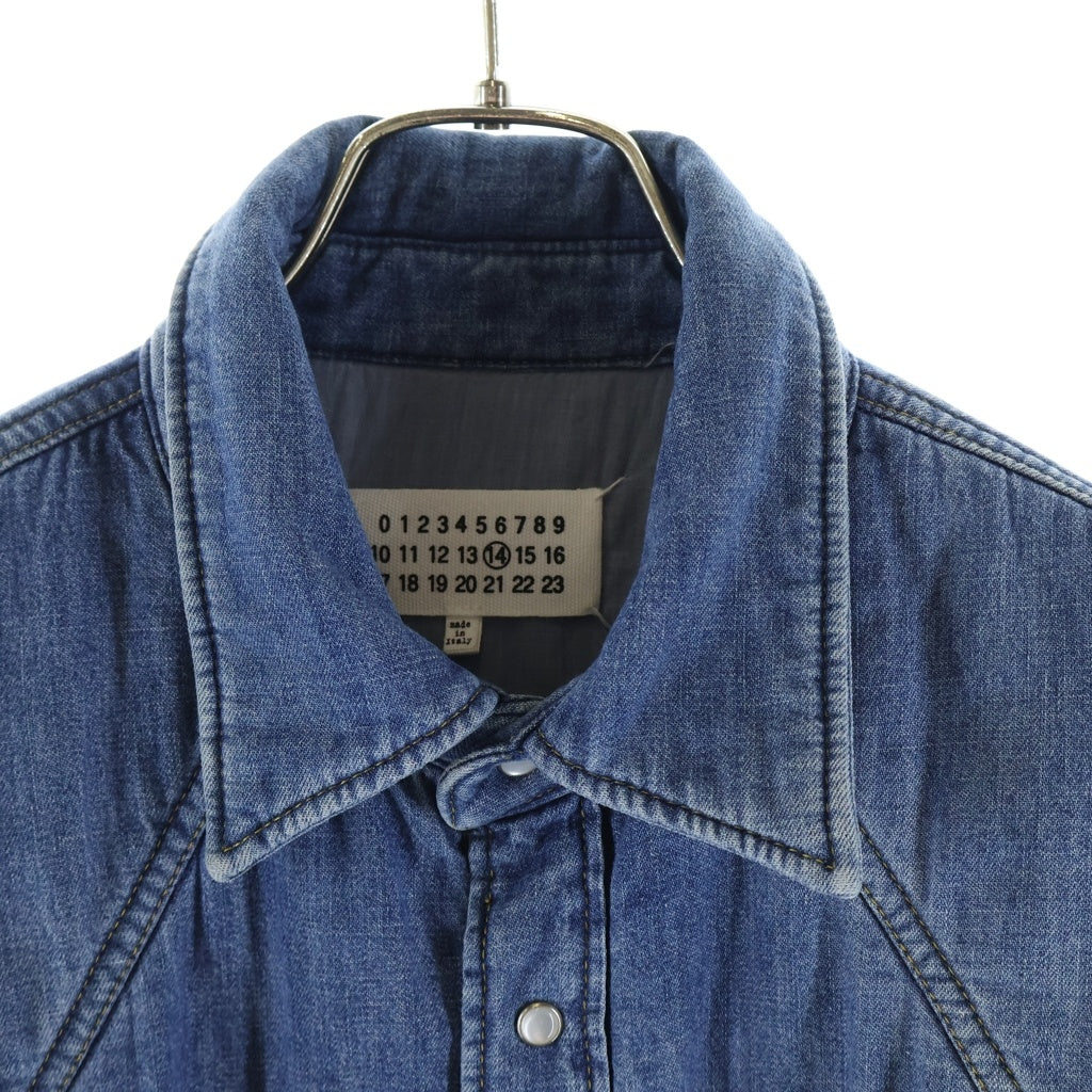 Maison Margiela(メゾンマルジェラ) 19AW DENIM SHIRT BLOUSON オーバーサイズ デニムシャツ ジャケット ブルゾン インディゴ S50DL0402 S30514