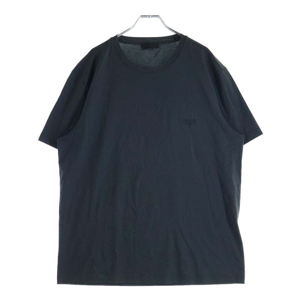 PRADA(プラダ) 18SS ロゴ刺繍 クルーネック 半袖Tシャツ カットソー グレー UJM564