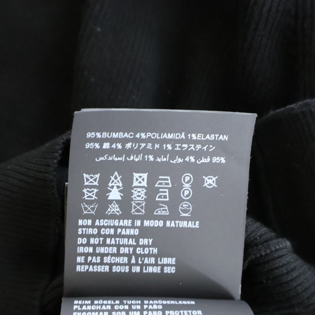 PRADA(プラダ) 22AW ジャガードネックロゴ リブ タートルネック コットン ニットセーター ブラック UMR527