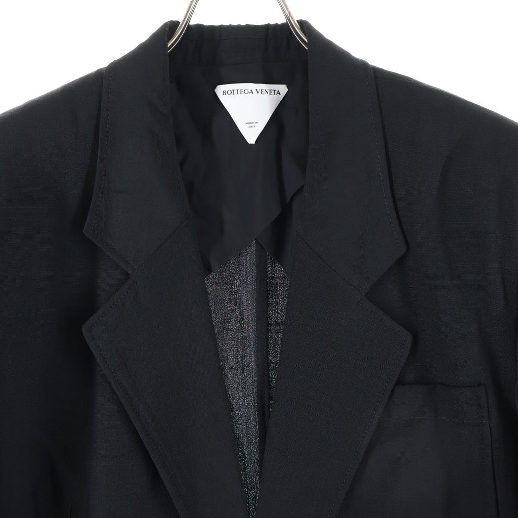 BOTTEGA VENETA(ボッテガヴェネタ) 1B シルク混 テーラードジャケット ブラック 752524 V2U10