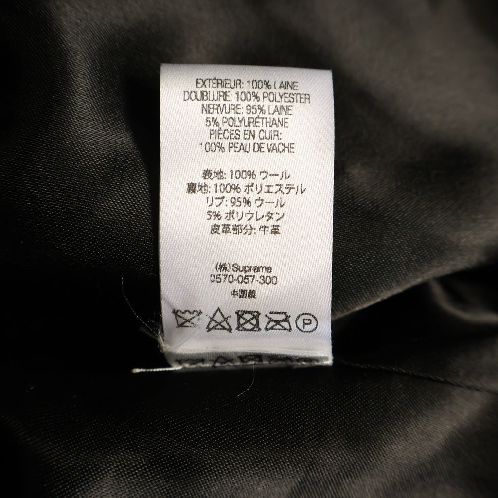 SUPREME(シュプリーム) 21SS Jamie Reid It's All Bollocks Varsity Jacket ロゴ刺繍 ウール バーシティジャケット スタジャン ブルゾン ブラック