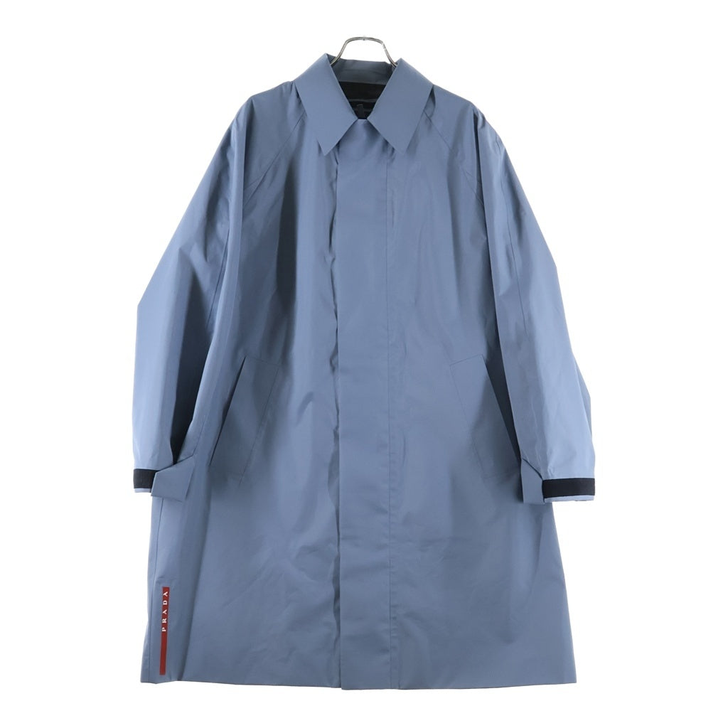 PRADA(プラダ) LR-MX030 Extreme-Tex Coat エクストリームテックス リサイクルポリエステル フード付き レインコート ジャケット ブルー SGB626