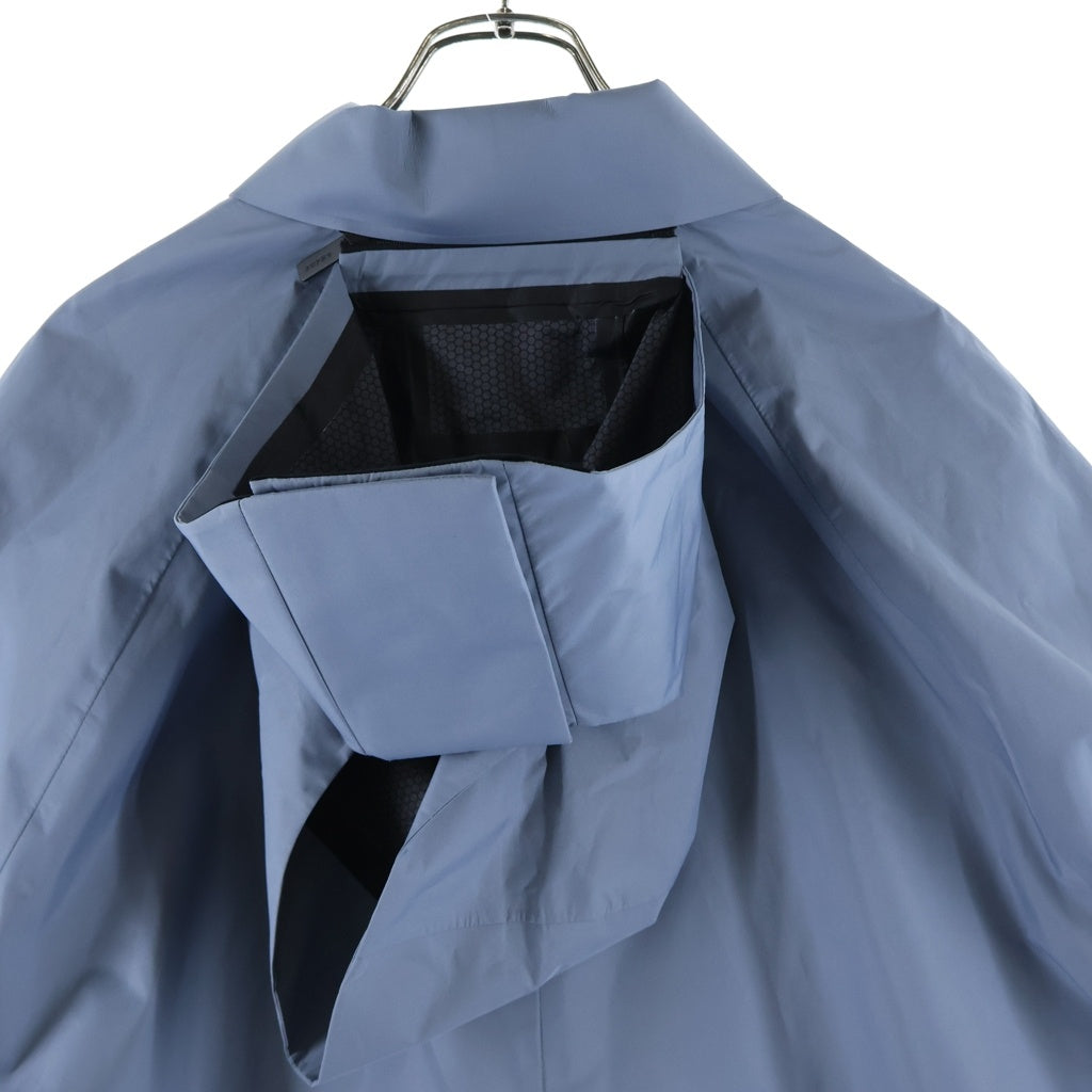 PRADA(プラダ) LR-MX030 Extreme-Tex Coat エクストリームテックス リサイクルポリエステル フード付き レインコート ジャケット ブルー SGB626