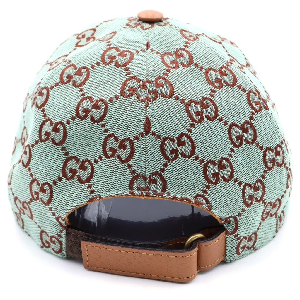 GUCCI(グッチ) GG CANVAS BASEBALL CAP GGキャンバス ベースボールキャップ 帽子 ミントグリーン 748475 4HG62 レディース