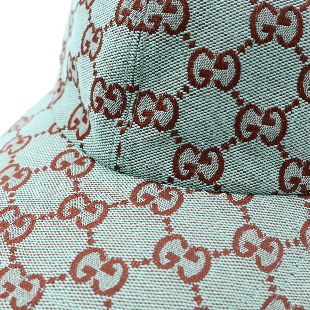 GUCCI(グッチ) GG CANVAS BASEBALL CAP GGキャンバス ベースボールキャップ 帽子 ミントグリーン 748475 4HG62 レディース