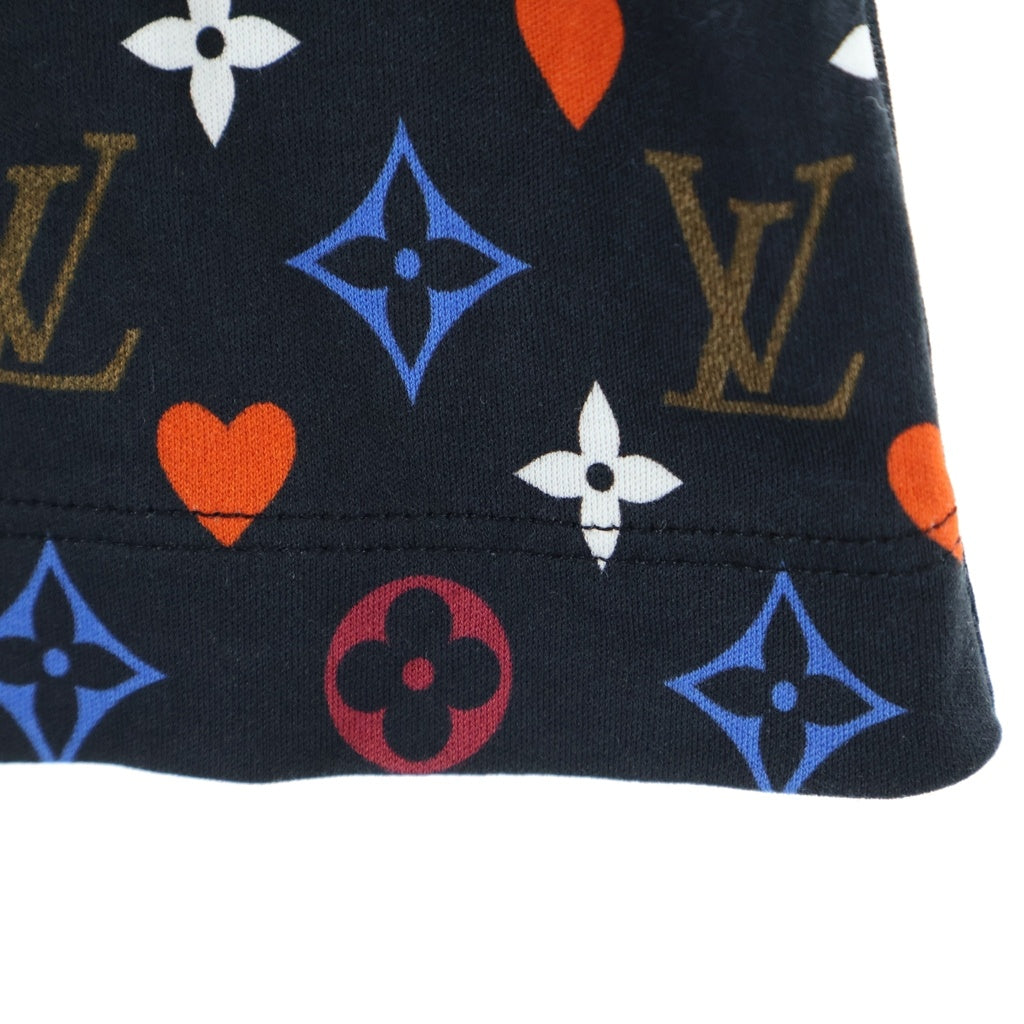 LOUIS VUITTON(ルイヴィトン) 21SS モノグラム ゲームオンコントラストバック 半袖クルーネックTシャツ ブラック/マルチカラー RW211A ZVX FKTS98 レディース