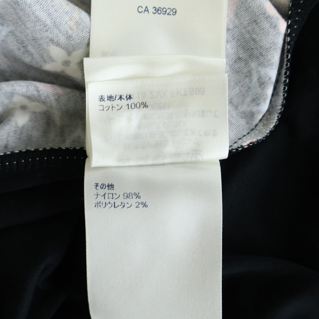 LOUIS VUITTON(ルイヴィトン) 21SS モノグラム ゲームオンコントラストバック 半袖クルーネックTシャツ ブラック/マルチカラー RW211A ZVX FKTS98 レディース