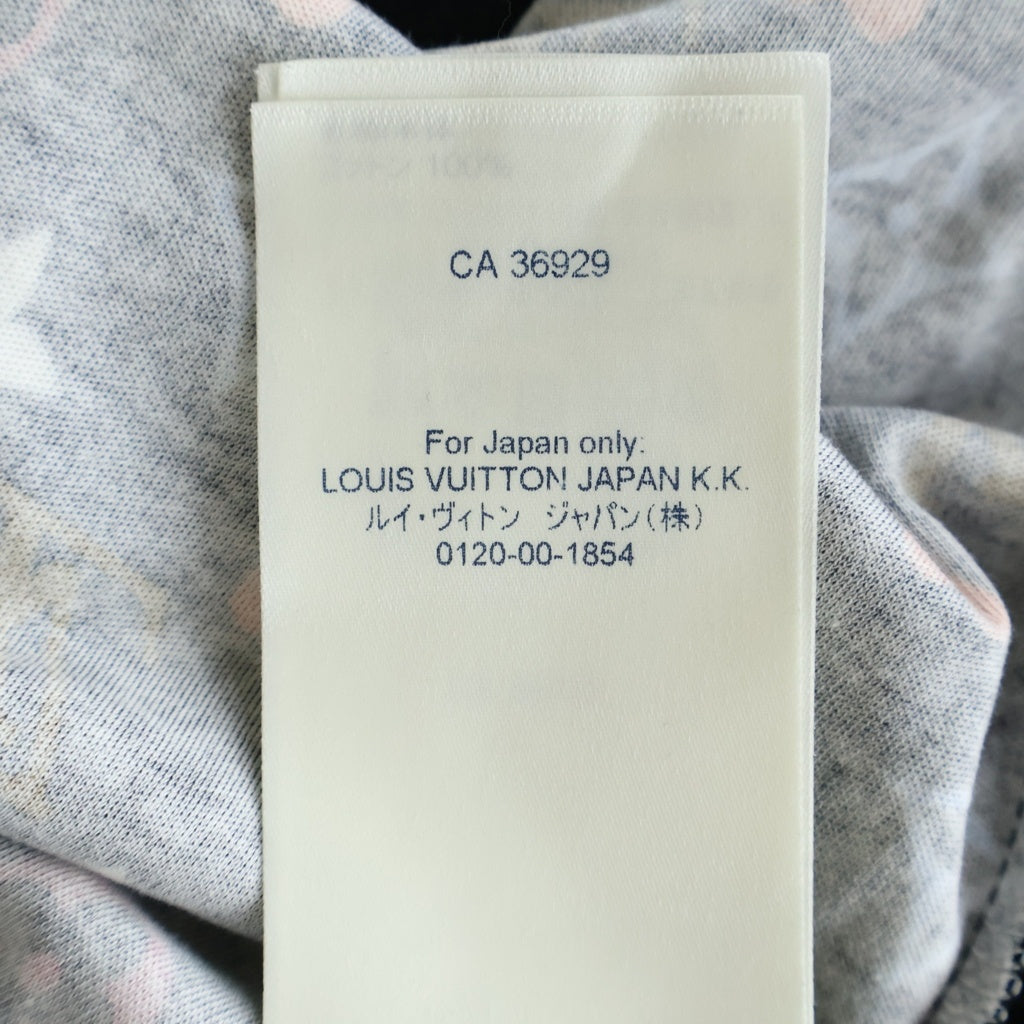 LOUIS VUITTON(ルイヴィトン) 21SS モノグラム ゲームオンコントラストバック 半袖クルーネックTシャツ ブラック/マルチカラー RW211A ZVX FKTS98 レディース