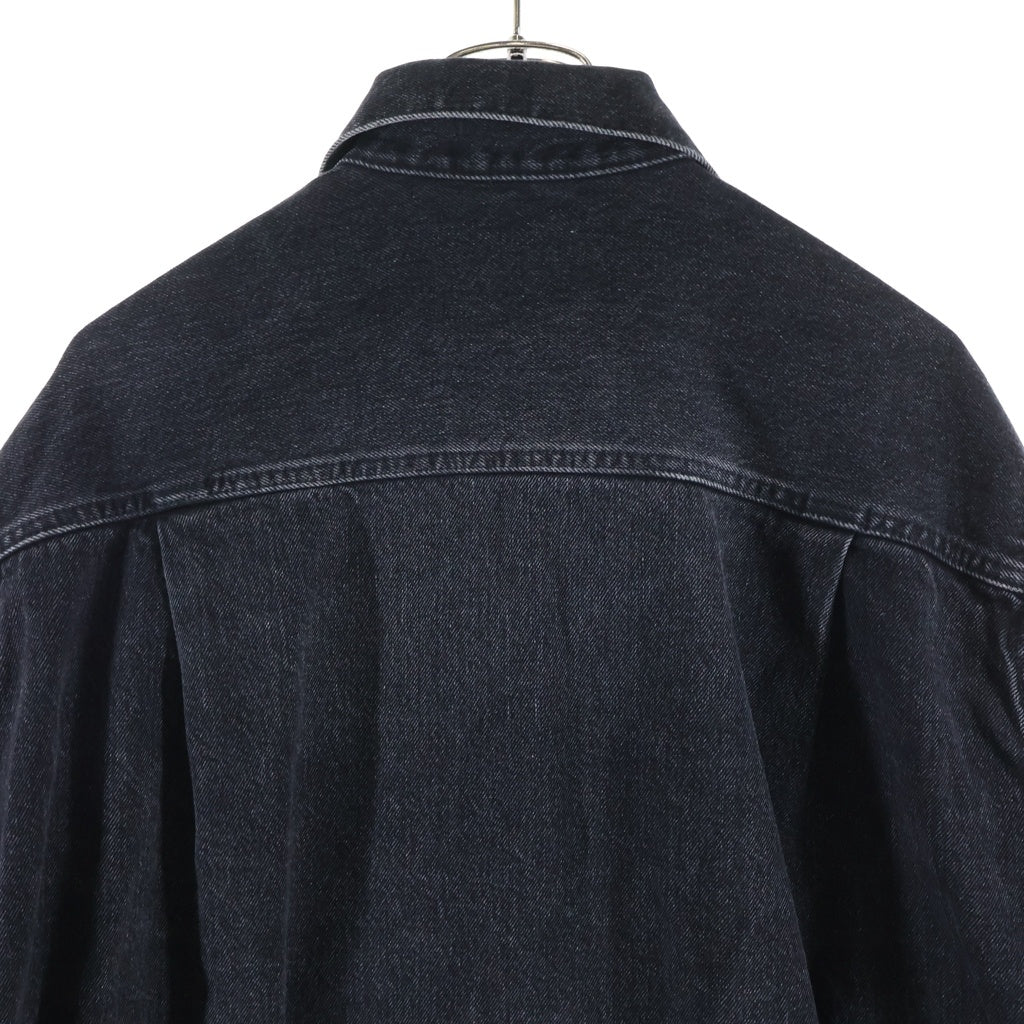 Sacai(サカイ) 23AW Denim Blouson ポインテッドカラー デニム ブルゾン ジャケット ブラック 23-03159M