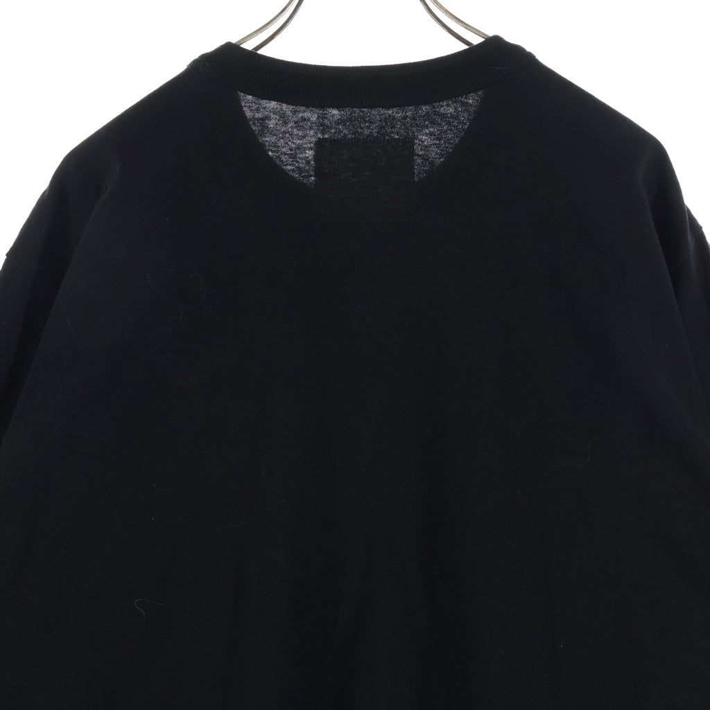 Sacai(サカイ) 23SS Cotton Jersey T-shirt コットン ジャージー フロントポケット ベルトデザイン 半袖Tシャツ カットソー ブラック 23-03061M