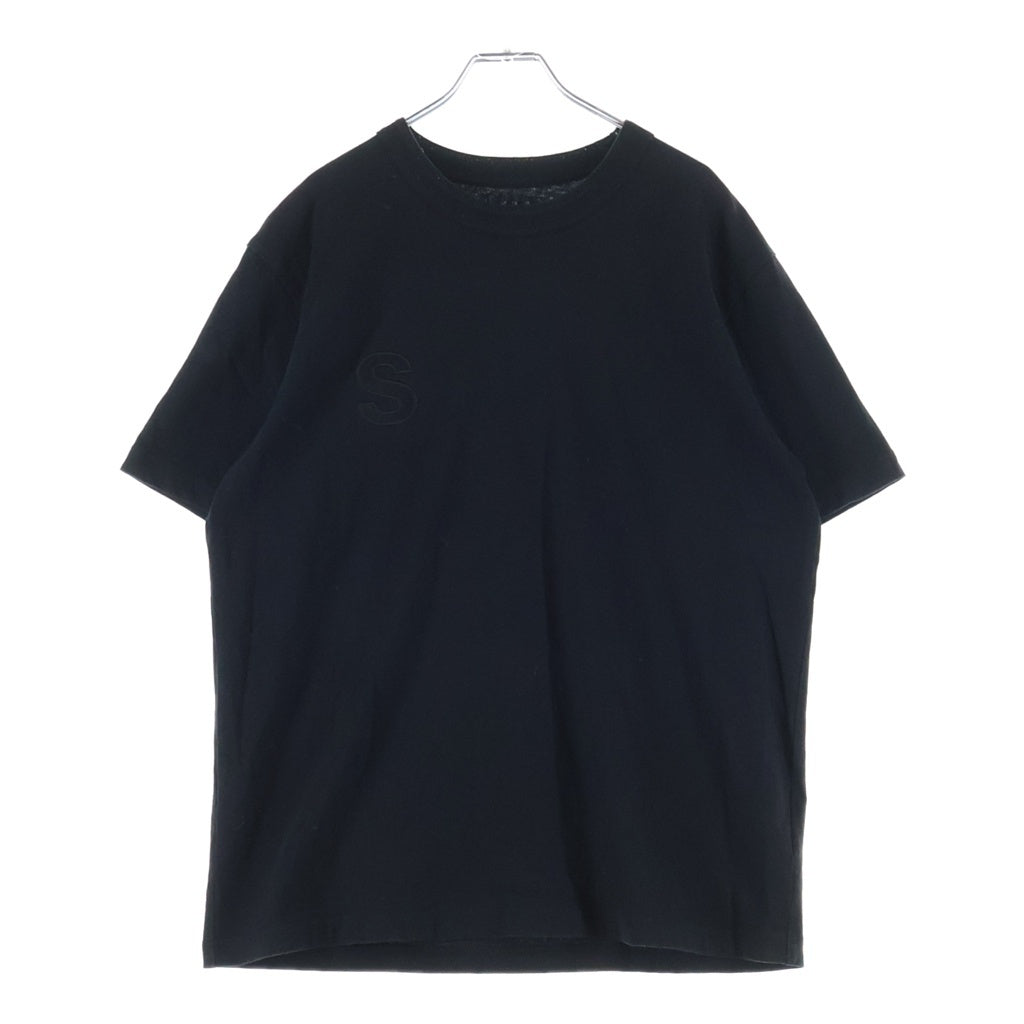 Sacai(サカイ) 24SS Embroidery T-Shirt ロゴ刺繍 クルーネック 半袖Tシャツ カットソー ブラック 24-0904S