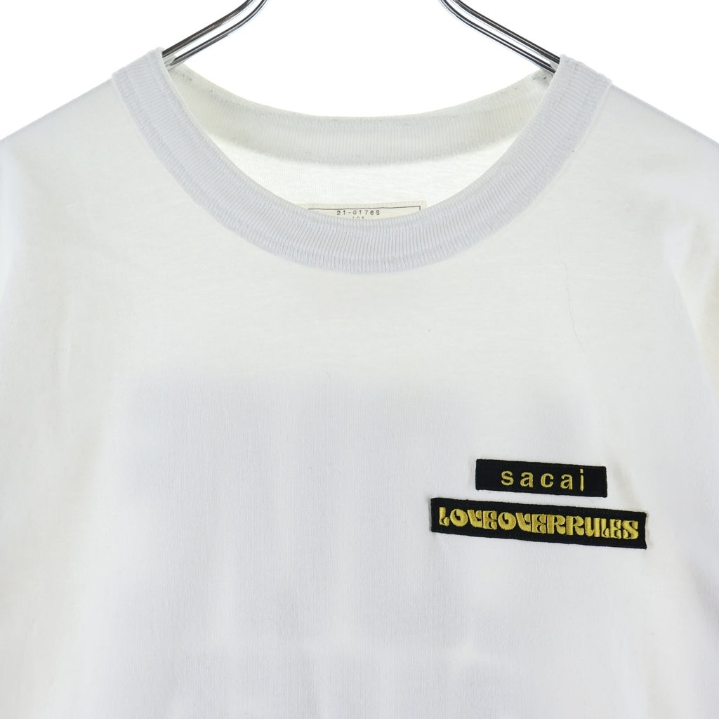 Sacai(サカイ) 21SS ×HANK WILLIS THOMAS Love Over Rules Tee ハンクウィリストーマス 半袖Tシャツ カットソー ブラック 21-0176S